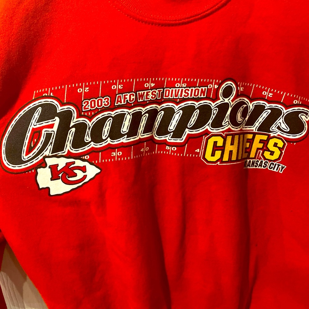 Kansas City Chiefs VTG Youth Sweatshirt Kids Small Retro Boys Girls 2003 AFC